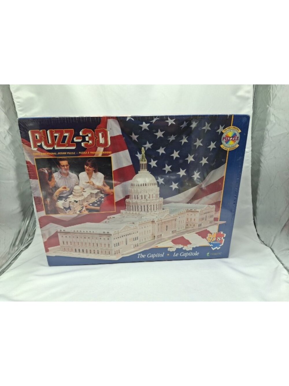 Wrebbit Puzz-3D The Capitol Jigsaw Puzzle 718 Pieces Fun Game Vintage New Sealed